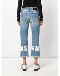 Голубые джинсы-клеш от MSGM