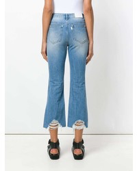 Голубые джинсы-клеш от Sjyp