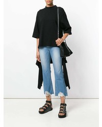 Голубые джинсы-клеш от Sjyp