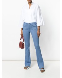Голубые джинсы-клеш от The Seafarer