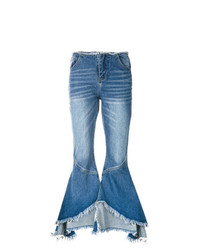 Голубые джинсы-клеш от Jovonna