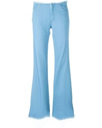 Голубые джинсы-клеш от MARQUES ALMEIDA