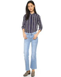 Голубые джинсы-клеш от MiH Jeans