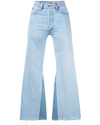 Голубые джинсы-клеш от RE/DONE