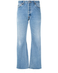 Голубые джинсы-клеш от RE/DONE