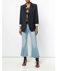 Голубые джинсы-клеш от Frame Denim