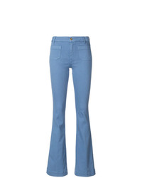 Голубые джинсы-клеш от The Seafarer