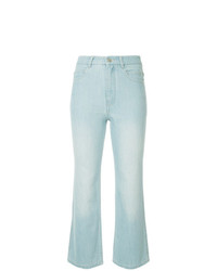 Голубые джинсы-клеш от Tibi