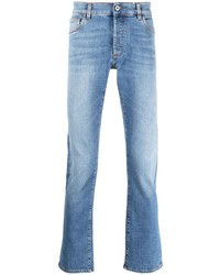 Мужские голубые джинсы с вышивкой от Marcelo Burlon County of Milan