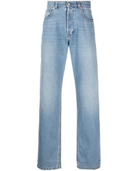 Мужские голубые джинсы с вышивкой от Stefan Cooke