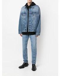 Мужские голубые джинсы с принтом от Diesel