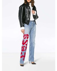 Женские голубые джинсы с принтом от R13