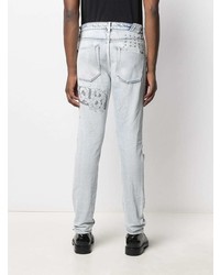 Мужские голубые джинсы с принтом от Ksubi