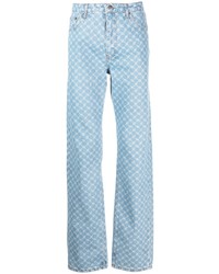 Мужские голубые джинсы с принтом от Daily Paper