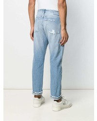 Мужские голубые джинсы с принтом от Haikure