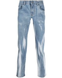 Мужские голубые джинсы с принтом от Dolce & Gabbana