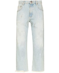 Мужские голубые джинсы с принтом от ERL