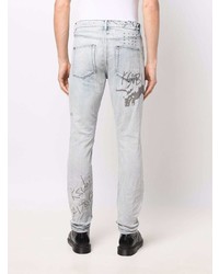 Мужские голубые джинсы с принтом от Ksubi