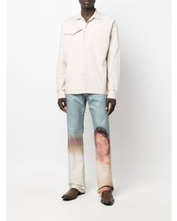 Мужские голубые джинсы с принтом от Misbhv