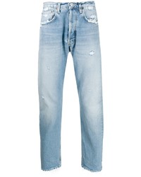 Мужские голубые джинсы с принтом от Haikure
