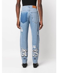 Мужские голубые джинсы с принтом от Gcds