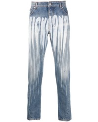 Мужские голубые джинсы с принтом от John Richmond