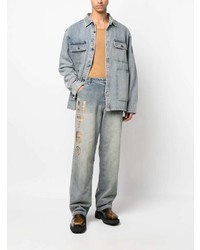 Мужские голубые джинсы с принтом от HONOR THE GIFT