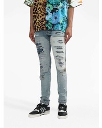 Мужские голубые джинсы с принтом от Amiri
