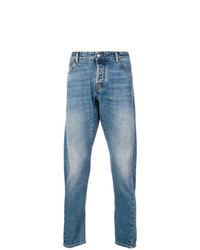Мужские голубые джинсы с принтом от Marcelo Burlon County of Milan