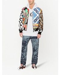 Мужские голубые джинсы с принтом от Dolce & Gabbana