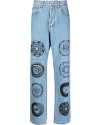 Мужские голубые джинсы с принтом от MSFTSrep