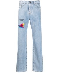 Мужские голубые джинсы с принтом от MSFTSrep