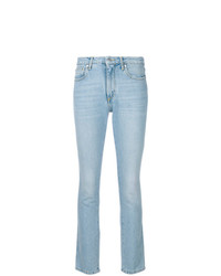 Женские голубые джинсы с принтом от MSGM