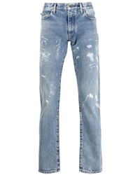 Мужские голубые джинсы с принтом от Off-White