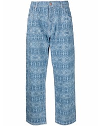 Мужские голубые джинсы с принтом от PACCBET
