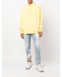 Мужские голубые джинсы с принтом от Philipp Plein