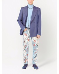 Мужские голубые джинсы с принтом от Dolce & Gabbana