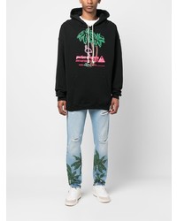 Мужские голубые джинсы с принтом от Palm Angels