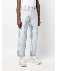 Мужские голубые джинсы с принтом от Diesel