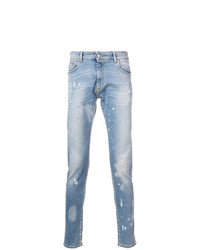 Мужские голубые джинсы с принтом от Represent