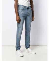 Мужские голубые джинсы с принтом от Buscemi