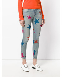 Женские голубые джинсы с принтом от Stella McCartney