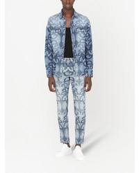 Мужские голубые джинсы с принтом от Dolce & Gabbana