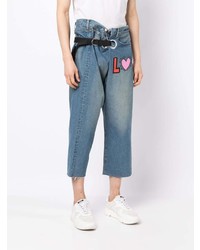 Мужские голубые джинсы с принтом от Junya Watanabe MAN