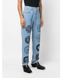 Мужские голубые джинсы с принтом от MSFTSrep