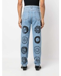 Мужские голубые джинсы с принтом от MSFTSrep