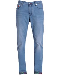 Мужские голубые джинсы с принтом от Vilebrequin