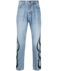 Мужские голубые джинсы с принтом от Vision Of Super
