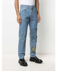 Мужские голубые джинсы с принтом от Levi's