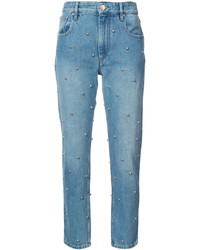 Женские голубые джинсы с украшением от Etoile Isabel Marant